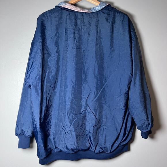 Karizma 90s Vtg Large Reversible Aztec Fleece Windbreaker Jacket Southwestern - Picture 2 of 10